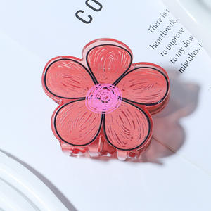 Accessoires pour cheveux coréens, pince à cheveux en acrylique, pince à cheveux en plastique pour femmes, pinces à cheveux en forme de fleur - Product Image 5
