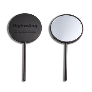 Espejo de Maquillaje de Mano Grande, Personalizado con Forma de Piruleta, en Níquel Negro, Venta Caliente - Product Image 1