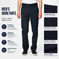 Pantalones de Trabajo Personalizados de Corte Clásico y Pierna Recta, 5 Opciones de Color, Logotipo Bordado, Tejido o Impreso Personalizado para Uniformes de Equipo