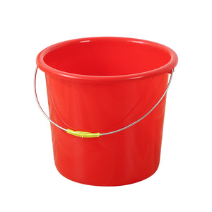 Seau en plastique rouge 10-15L, durable, pour le nettoyage domestique et la lessive - Product Image 3