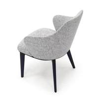 Chaises de salle d'attente modernes beiges en gros, dossier haut, assise en tissu et bois, faciles à nettoyer, pour réception, hôtel, bureau, usine