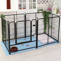 Clôture pliable en acier pour chien, piquet d'insertion, tube carré, fil métallique, forme DIY, extérieur, anti-évasion, bouton-pression sécurisé, montage facile, usine