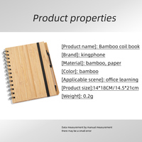 Carnet de notes professionnel avec couverture en bois, papeterie de bureau, carnet de notes avec couverture en bambou, articles de première nécessité
