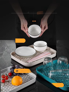 Hot Sale Double Tier Kitchen Sink Drying <b>Rack</b> Draining Board <b>Dish</b> Bowl Cup Drain Tray - Product Image 5