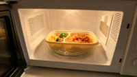 Boîte à repas pré-cuisinezée à emporter, 2 compartiments, jetable, en amidon de maïs MFPP, 900 ml, compatible micro-ondes, anti-fuite, pour le déjeuner