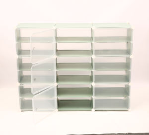 Armario Zapatero de granito <span class=keywords><strong>verde</strong></span>, organizador de almacenamiento simple modular, caja de cubo de plástico, bricolaje - Product Image 6