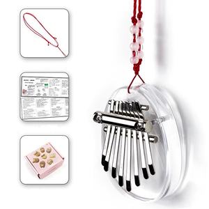 Kalimba miniature en bois massif de haute qualité, 8 tons, piano à pouce portable, instrument de musique - Product Image 3