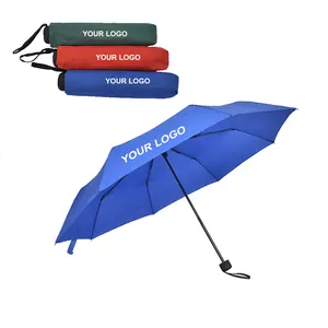 Ombrello 3 pieghevole manuale personalizzato impermeabile da viaggio Anti UV promozione regalo mini ombrello commerciale