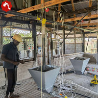 Sistem Kandang Ayam Broiler Berkualitas Tinggi dengan Lantai Berpalang, Sistem Pemberian Pakan Auger & Tempat Pakan Ayam dari Bahan PP