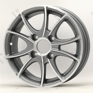 Jante de voiture coulée sur mesure à la mode RCSR avec rivets roues forgées en alliage d'aluminium passager 14 pouces 4 trous 5x114.3 5x112 pour Kia <span class=keywords><strong>K2</strong></span> - Product Image 4