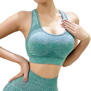 Women Sports Bra Racerback Design Scoop Neck Mesh Breathable Medium <b>Support</b> Yoga Fitness <b>Crop</b> <b>Top</b> Solid Fitness Bra - Product Image 1