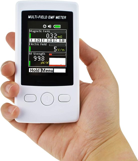 TENMARS TM-190 Gauss 3-axis Magnetic Electric RF Field Strength Digital Electromagnetic Radiation Detector TM190 EMF Meter