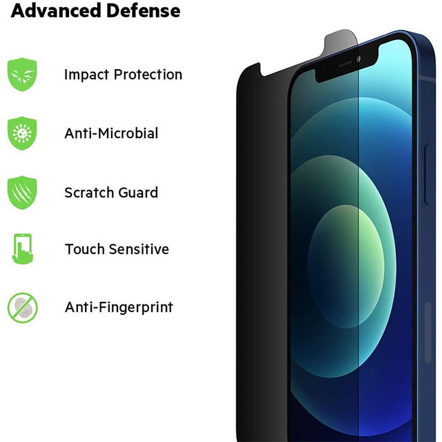 Privacy Screen Protectors Anti-Spy Protective Tempered Glass Film for iPhone 16 15 14 Plus 13 12 11 Pro Max 17 Air XR 17e SE