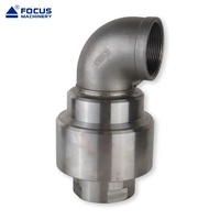 Raccord rotatif à 90 degrés en acier inoxydable avec filetage femelle BSPT, joint rotatif haute pression pour grue à tour et arroseur