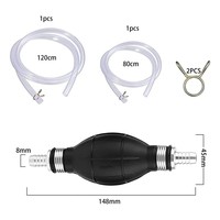 Kit d'outils d'urgence manuel, pompe à siphon pour le transfert d'essence, d'huile et d'eau, design portable en plastique avec tuyau à siphon et pince