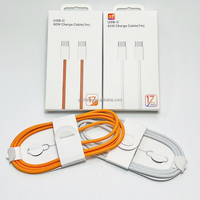 Câble de charge rapide tressé USB-C vers USB-C de 1,1 m (3 pieds) 60W pour synchronisation des données et chargement des iPhone 17, 14, 15, 16 Pro