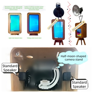 Photomaton <span class=keywords><strong>de</strong></span> mariage professionnel en bois avec écran tactile 18,5 pouces compatible <span class=keywords><strong>iPad</strong></span> - Product Image 3