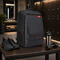 Sac à dos de voyage OEM durable, antichoc et étanche en tissu Oxford avec port USB pour console, personnalisable avec 5 logos
