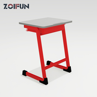 Tables et chaises de mobilier préscolaire finies avec une peinture en poudre verte pour les enfants, avec tiroir et crochet
