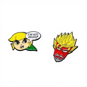 Custom Cast Soft Enamel Lapel Pins with Animal & Letters Design Gold-Plated Finish for Father's Day & Holiday Gifts - Product Image 5