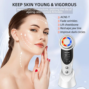Appareil de beauté 7 en 1 pour le visage, thérapie par la lumière, élimination de l'acné, radiofréquence, soin de la peau, élimination des rides, masseur - Product Image 3