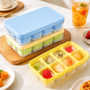 Bandeja para Cubitos de Hielo de Material PP Premium con Tapa, Molde para Hielo Fácil de Desmoldar, Libre de BPA, Fabricante de Hielo Doméstico, Compatible con OEM ODM - Product Image 3
