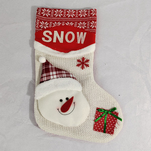 Chaussettes de Noël HOHO <span class=keywords><strong>du</strong></span> Père Noël de style nordique, grandes et mignonnes, 18 pouces, motif bonhomme de neige, pochette cadeau pour décorations de fête - Product Image 3