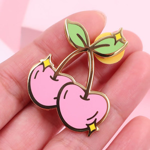 Broche de Fruta de Dibujos Animados con Forma de Plátano, Granada, Cereza, Fresa y Naranja, Pin de Esmalte, Insignia de Metal, Broches para Mujer - Product Image 5