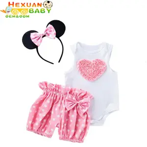 New Arrival Infant Baby Girls Outfit Short Sleeves Lettles/Cartoon Pattern Printed Rompers with mesh Tutu Skirt Headband