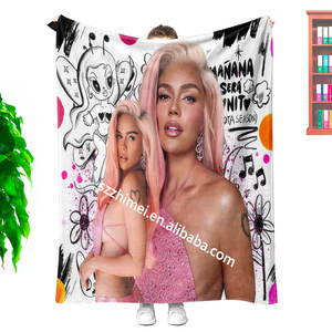 Venta al por mayor Ecológico <span class=keywords><strong>Karol</strong></span> <span class=keywords><strong>G</strong></span> <span class=keywords><strong>Bichota</strong></span> Temporada Franela Fleece Lunch Break Manta Mantas de viaje - Product Image 6