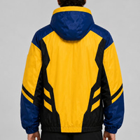 Veste bomber coupe-vent légère pour homme, style streetwear hiver, avec empiècements de lettres colorées et patchwork