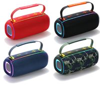 Haut-parleur portable haute puissance avec subwoofer, enceinte stéréo TWS multifonctionnelle, double diaphragme, éclairage RGB, entrée USB/AUX pour