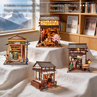 Kit de puzzle 3D en bois style japonais 2026 - Maison miniature avec pièces mobiles - Décoration d'intérieur et cadeau pour loisirs créatifs adultes
