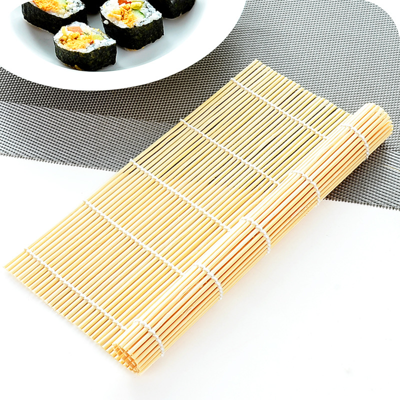 Making Sushi Tools Bamboo Roller Shutter Sushi Curtain Seaweed Roll Rice White Skin Curtain Seaweed Wrap Rice Sushi Bamboo Roll