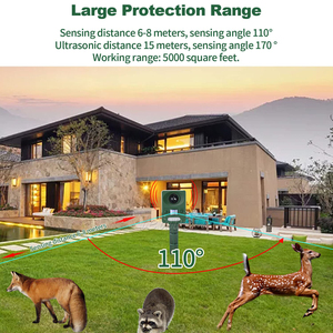 Bán buôn động vật không thấm siêu âm chó mèo cáo chim động vật ăn thịt răn đe thiết bị ngoài trời siêu âm năng lượng mặt trời động vật không thấm - Product Image 4