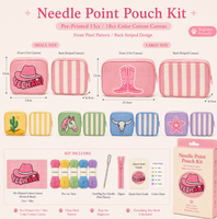 Sac à main Aceylic pour point de croix, pochette plate en toile pour présentation de travaux manuels, pochette d'insertion pour point de croix, sac pop