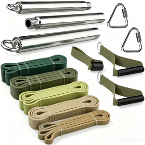 Bandas de Resistencia Largas y Resistentes de Goma para Ejercicios, para Hombres y Mujeres, para Entrenamiento de Fuerza en Casa - Product Image 1