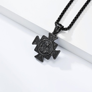 Collar con Colgante <span class=keywords><strong>de</strong></span> Cruz <span class=keywords><strong>de</strong></span> San Benito, Estilo Hiphop, Medalla <span class=keywords><strong>de</strong></span> Exorcismo, Amuleto para Hombre, Marca KRL - Product Image 5