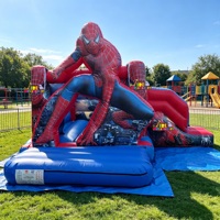 Perosotan Tiup Spider-man Komersial Luar Ruangan, Kastil Tiup, Rumah Loncat Tiup untuk Sewa Bisnis Karnaval