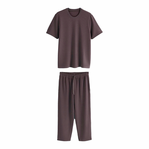 Premium <b>Men</b> Homewear <b>Pajama</b> <b>Set</b> Soft Cotton Long Sleeve Sleepwear Custom Design OEM ODM Private Label Night Suit Comfortable - Product Image 2
