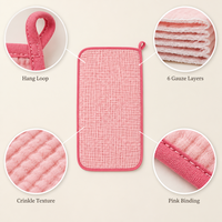 Toalla de Muselina de Bambú y Algodón de Seis Capas para Recién Nacidos, Ultra Suave, Gasa de Burbujas 3D, Paño Absorbente para