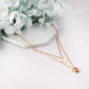 Collar de Moda con Colgante de Estrella, Chapado en Oro de 18k, Acero Inoxidable, Nuevo Modelo 2022 - Product Image 3