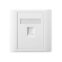 Plaque murale Ethernet RJ45 Cat6 pour réseau FTTH, 86x86mm, 100 pièces, ABS/PC, CN;GUA Kc-06 Blanc