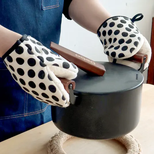 QK Mikrowellen-Baker verbesserte Schutzhandschuhe japanischer Stil verdickte Wärmedämmung Küchenofen Hände für den Haushalt