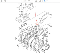Pièces de moteur diesel de Corée du Sud, boîtier d'engrenage de distribution 130405-00007 13040500007 compatible avec les excavatrices sur chenilles DX300LC DX340LC