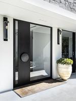 Portes en aluminium de luxe Prima 2026, design élégant, double vitrage, portes coulissantes, portes d'entrée en aluminium pour l'extérieur, usage commercial