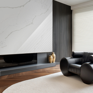 Runpin nhân tạo thạch anh lớn phiến đá tùy chỉnh kích thước không thấm nước chống cháy sinh thái thân thiện cho nội thất bên ngoài bức tường Ốp Deco - Product Image 2