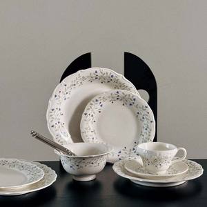 Flotteur de fleurs bleues vintage 12 "10" 8 "assiette à dîner en céramique de grande taille assiette de fête de mariage gâteau de thé de l'après-midi - Product Image 2