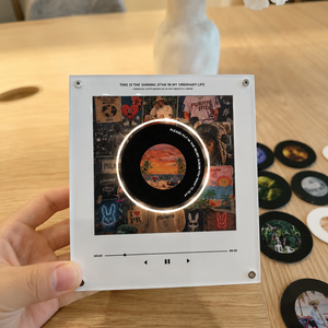 Imán de nevera personalizable con disco de vinilo NFC en blanco, estilo disco de música, regalo de recuerdo, artículos promocionales para fans de conciertos y eventos - Product Image 2