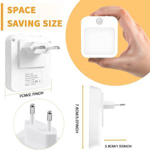 Mini Lámpara Nocturna LED con Sensor de Luz, Enchufe EU/US, para Pared, Cuadrada, para Dormitorio, Pasillo, Escaleras, 110V 220V - Product Image 6